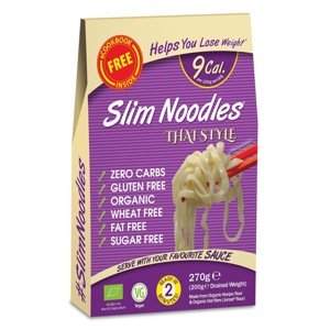 Slim Pasta Slim Noodles konjakové rezance thajské BIO 270 g (9 kcal, 0 g sacharidov)