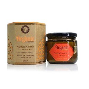 Organic Goodness Organická svíčka v jantarovém skle, Nagpuri Narangi - Orange 200g