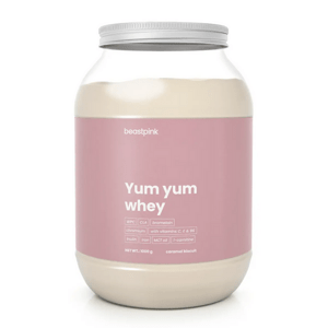 GymBeam  Yum Yum Whey - BeastPink karamelová sušienka 1kg