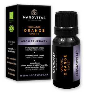 NANOVITAE POMARANČ esenciálny olej – ORGANIC quality 10ml