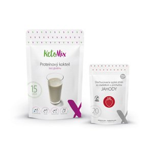 KetoMix Proteínový kokteil (15 porcií) 450 g Príchuť: jahoda