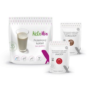 Proteínový kokteil KetoMix 1050 g (35 porcií) Druhá príchuť kokteilu: káva, Prvá príchuť kokteilu: káva